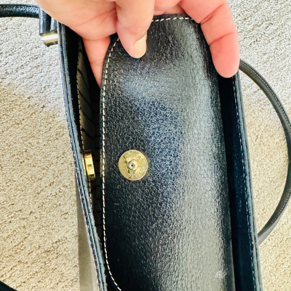 Vintage Kate Spade Elegant Black Leather Handbag - Picture 8 of 15